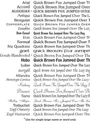 Laser Engraving fonts