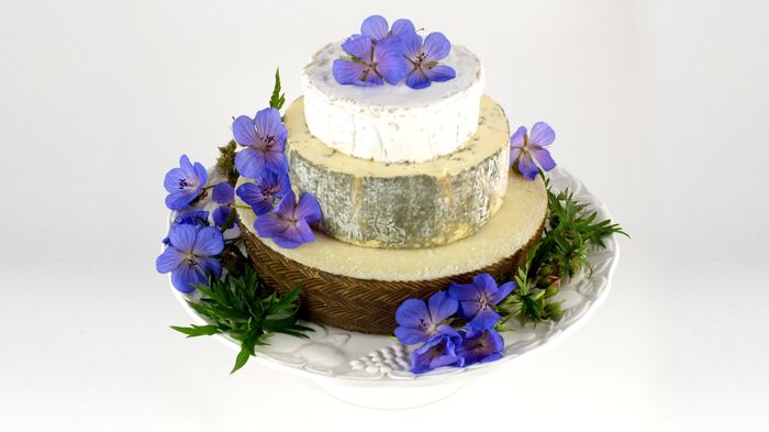 Cheese Wedding Cakes made with whole cheeses ...